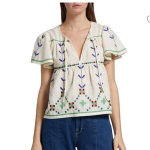 Ba&sh embroidered top perfect condition
